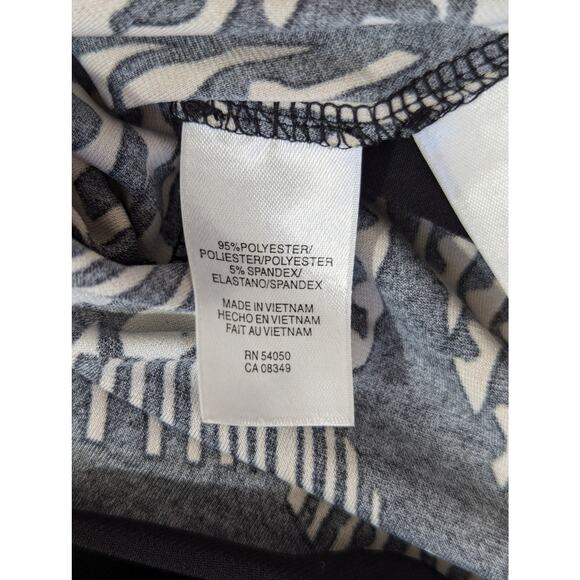 JONES NEW YORK WOMAN! STRETCH POLY ABSTRACT, BLACK, BROWN, TAN DRESS! SZ 18W - Picture 7 of 9